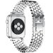 Curea iUni compatibila cu Apple Watch 1/2/3/4/5/6/7, 44mm, Jewelry, Otel Inoxidabil, Silver