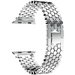 Curea iUni compatibila cu Apple Watch 1/2/3/4/5/6/7, 42mm, Jewelry, Otel Inoxidabil, Silver